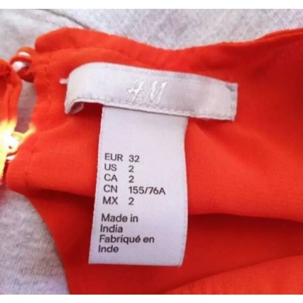 H&M ORANGE DRESS SZ.2 EUC. - Picture 6 of 7
